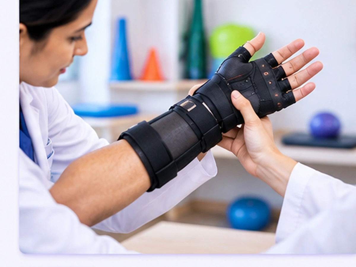 Peripheral nerve and hand rehabilitation with supportive orthosis